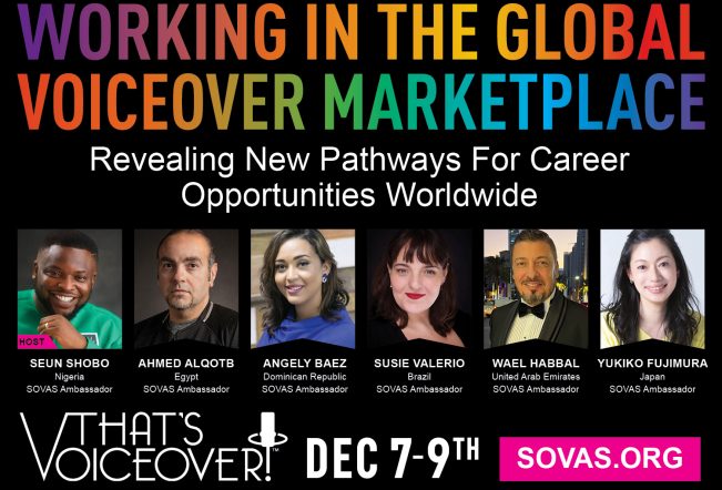 That's Voiceover Career Expo - WORKING IN THE GLOBAL MARKETPLACE